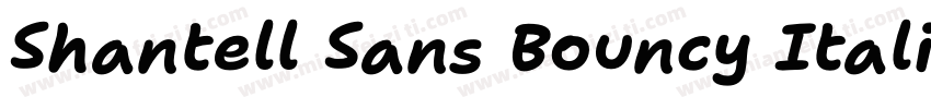 Shantell Sans Bouncy Italic字体转换